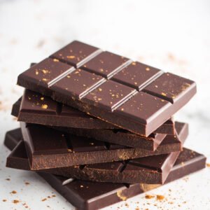 Vegan chocolate bar made from premium cocoa and plant-based ingredient